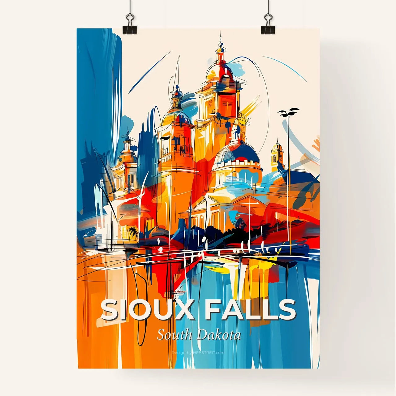 Vibrant Sioux Falls, South Dakota Poster