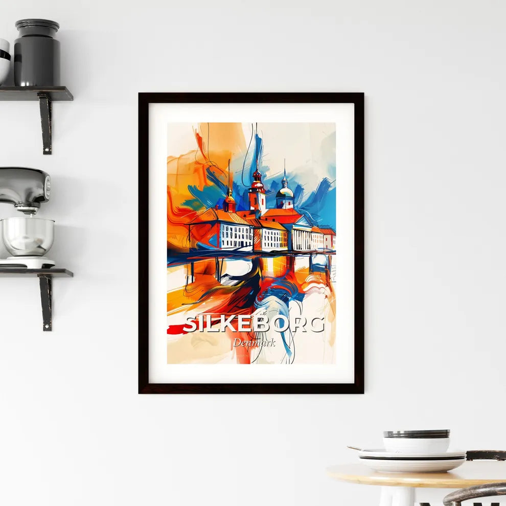 Vibrant Silkeborg, Denmark Framed Print