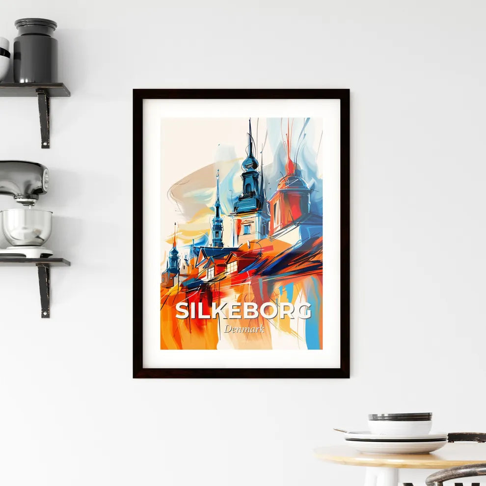 Vibrant Silkeborg, Denmark Framed Print
