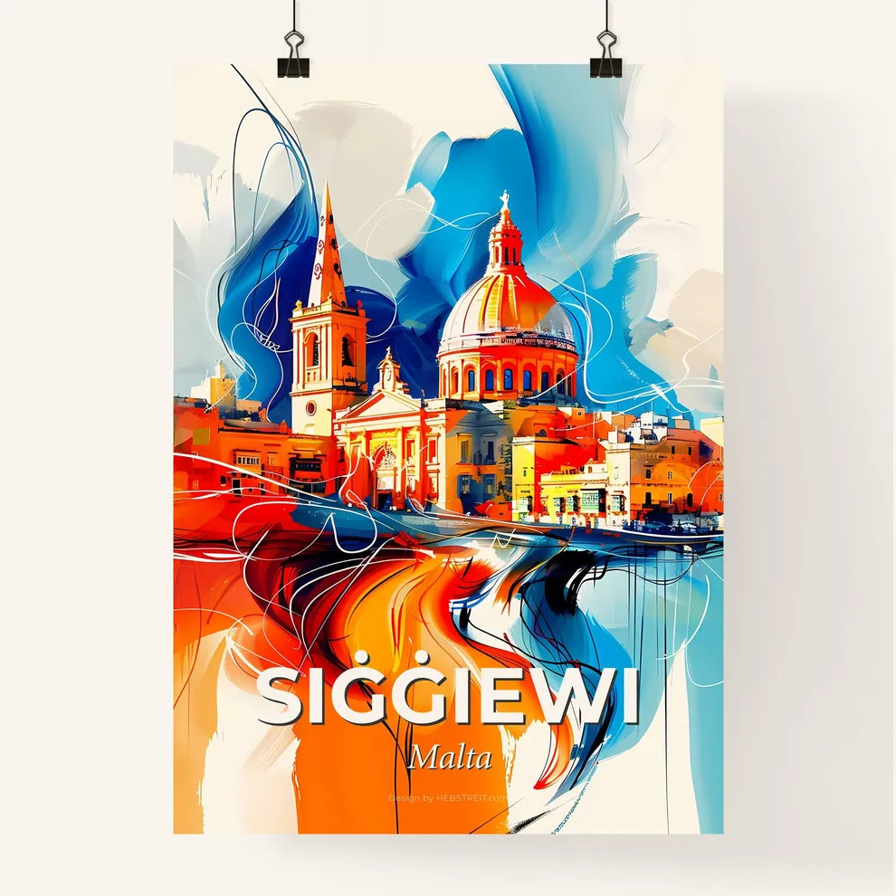 Vibrant Siġġiewi, Malta Poster