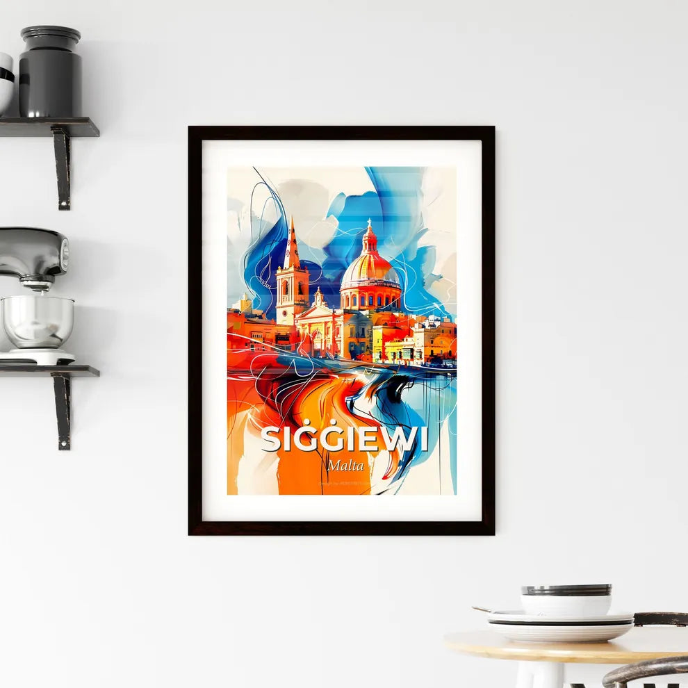 Vibrant Siġġiewi, Malta Framed Print