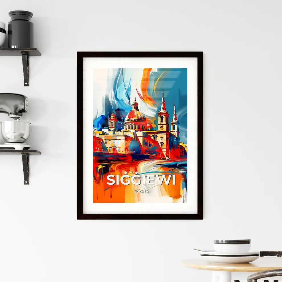 Vibrant Siġġiewi, Malta Framed Print
