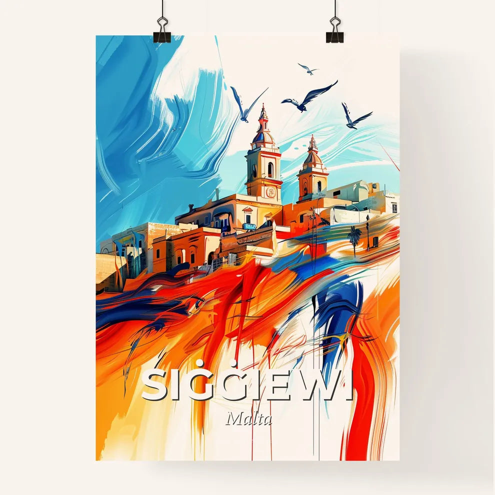 Vibrant Siġġiewi, Malta Poster