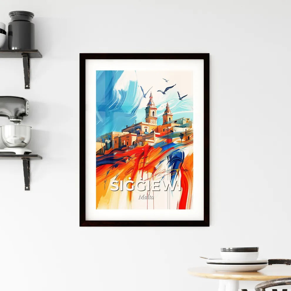 Vibrant Siġġiewi, Malta Framed Print