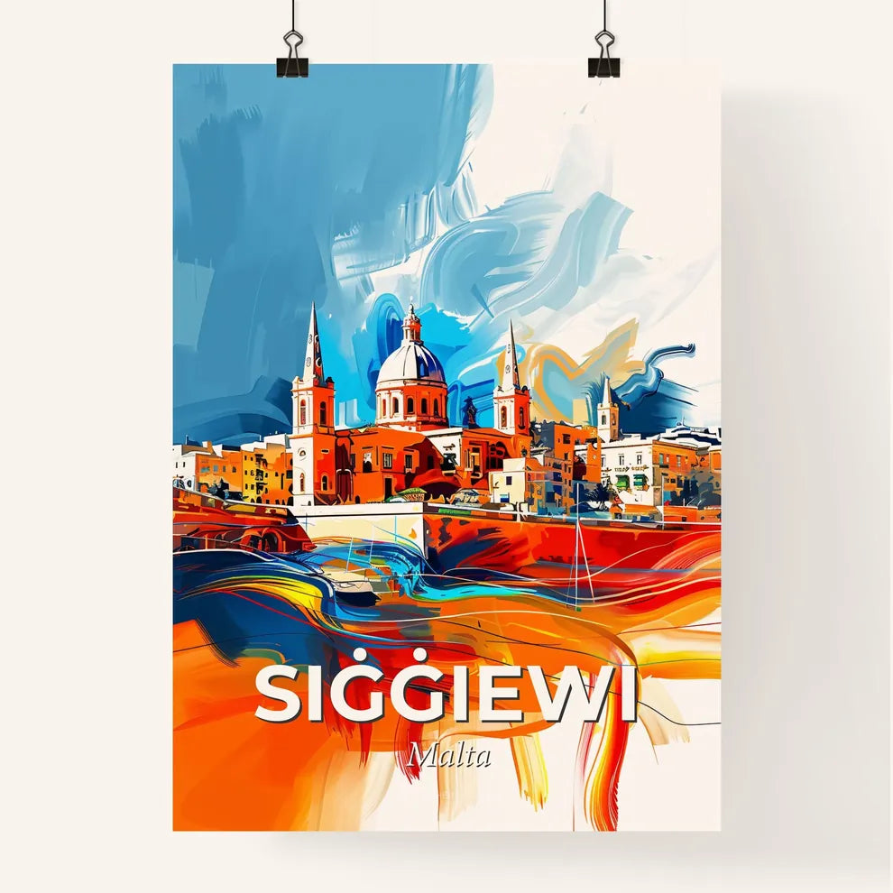 Vibrant Siġġiewi, Malta Poster