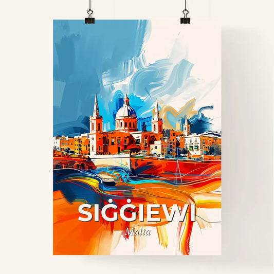 Vibrant Siġġiewi, Malta Poster