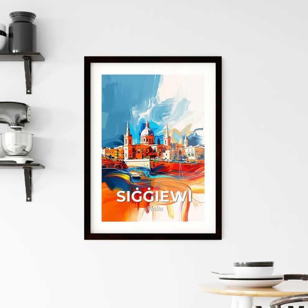 Vibrant Siġġiewi, Malta Framed Print