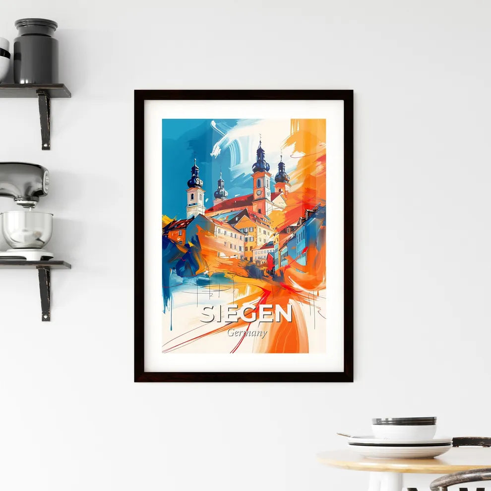 Vibrant Siegen, Germany Framed Print