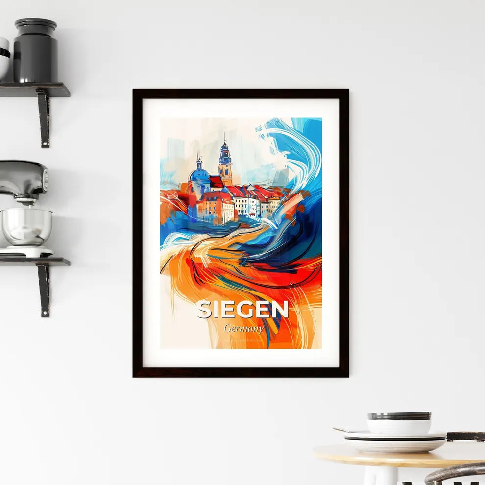 Vibrant Siegen, Germany Framed Print