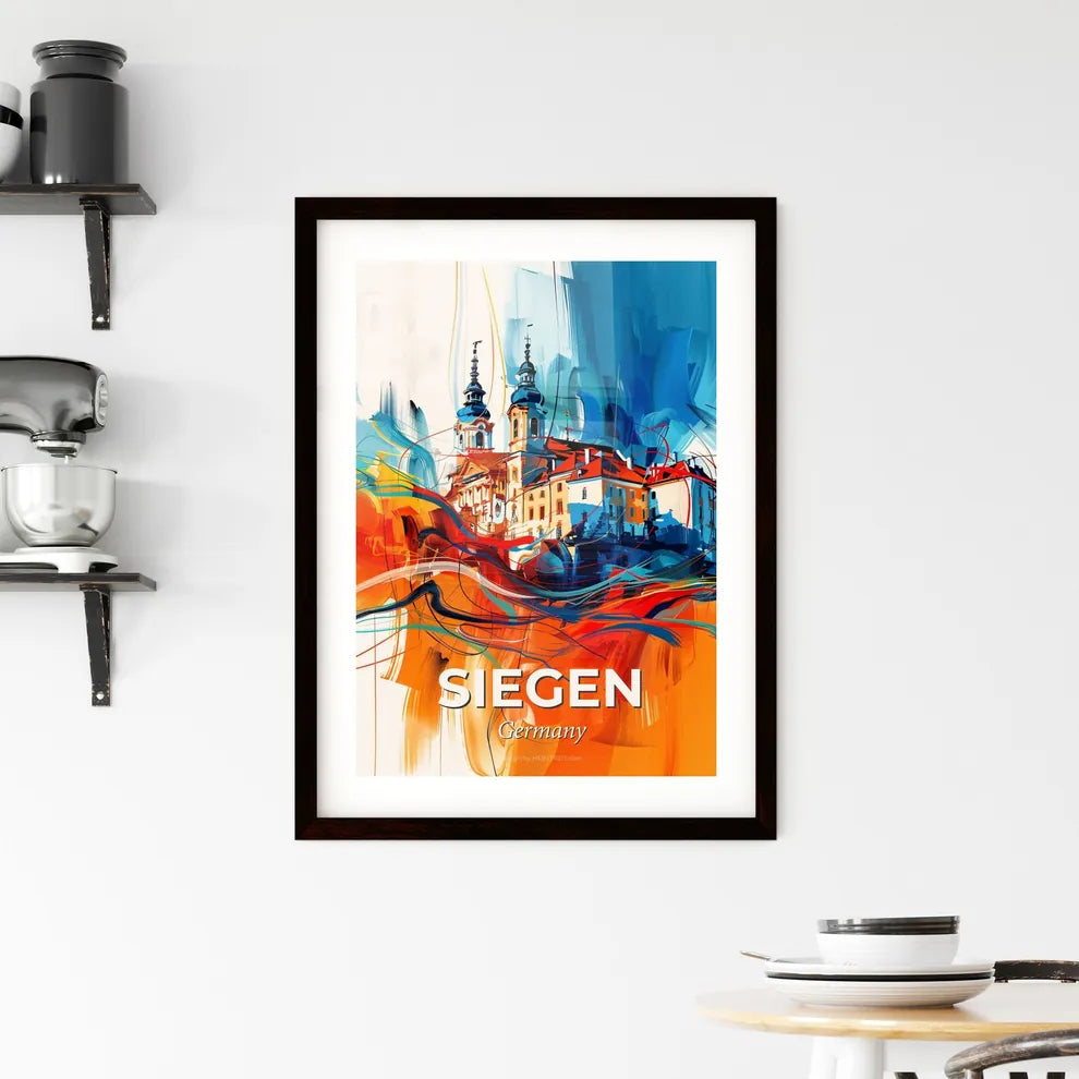 Vibrant Siegen, Germany Framed Print