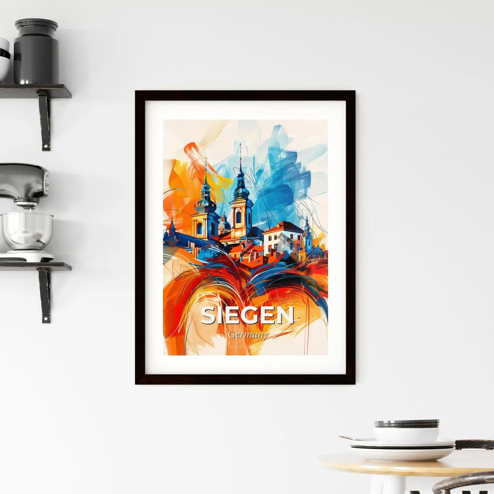Vibrant Siegen, Germany Framed Print