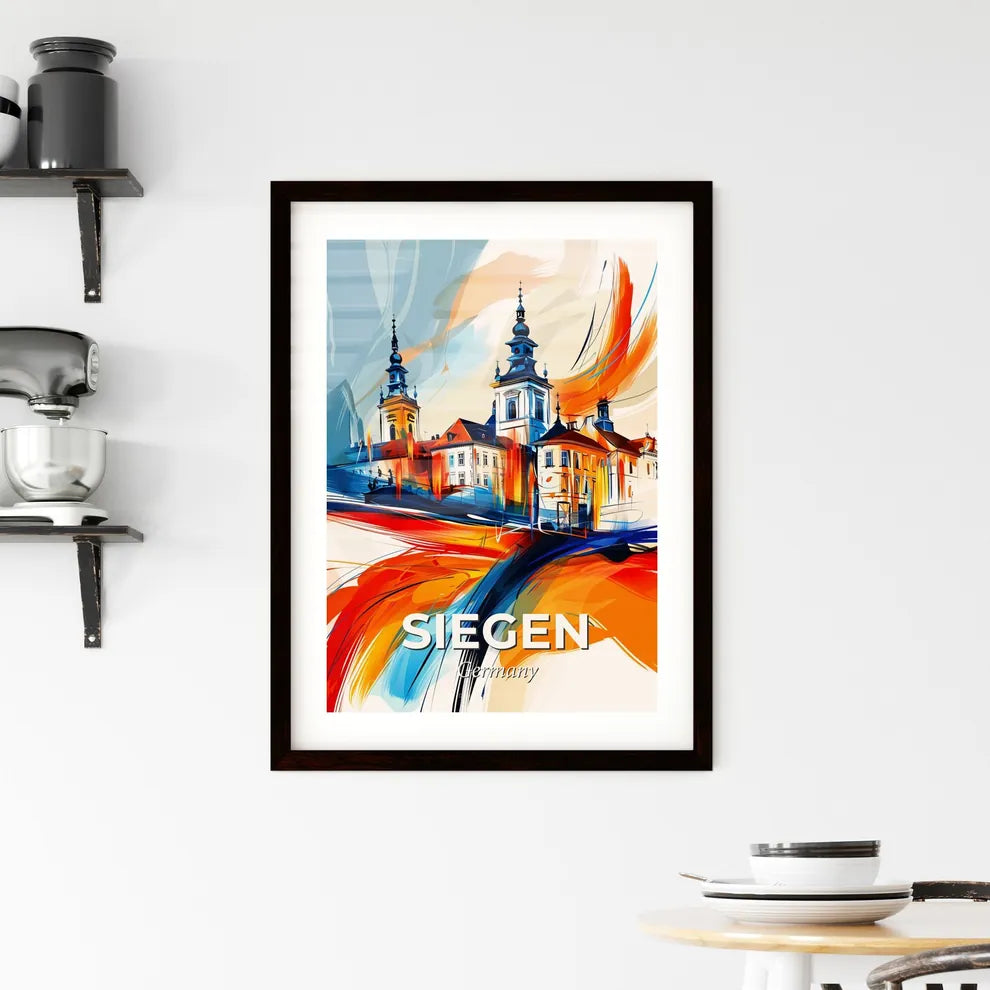 Vibrant Siegen, Germany Framed Print
