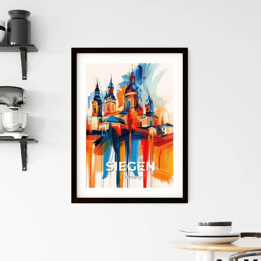 Vibrant Siegen, Germany Framed Print