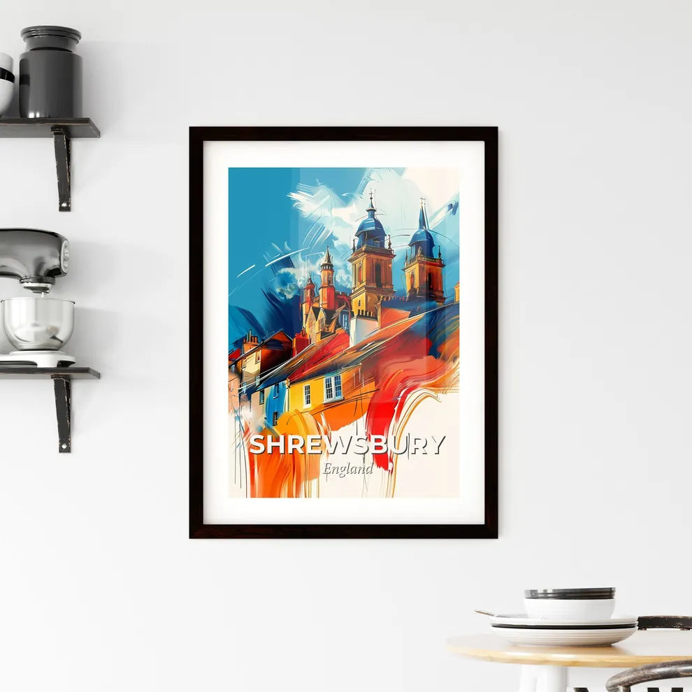 Vibrant Shrewsbury, England Framed Print