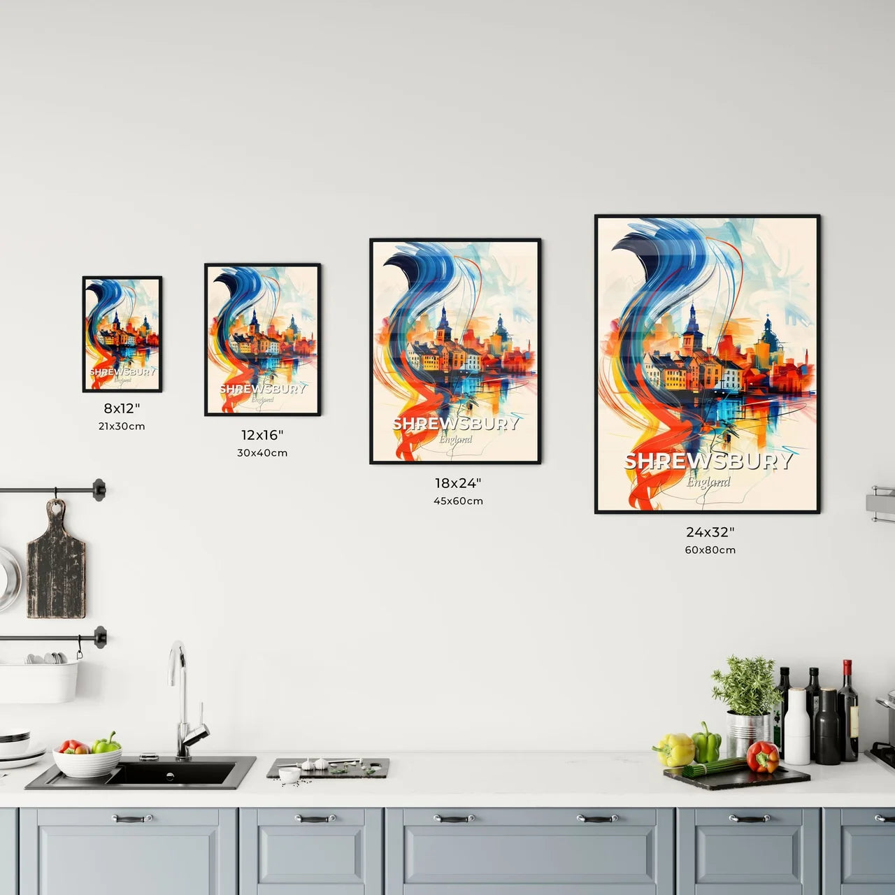 Vibrant Shrewsbury, England Kitchen Art