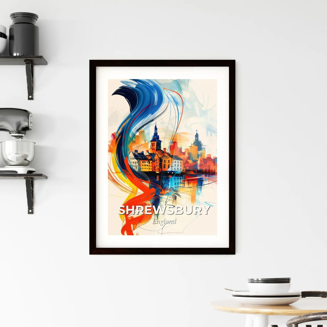 Vibrant Shrewsbury, England Framed Print