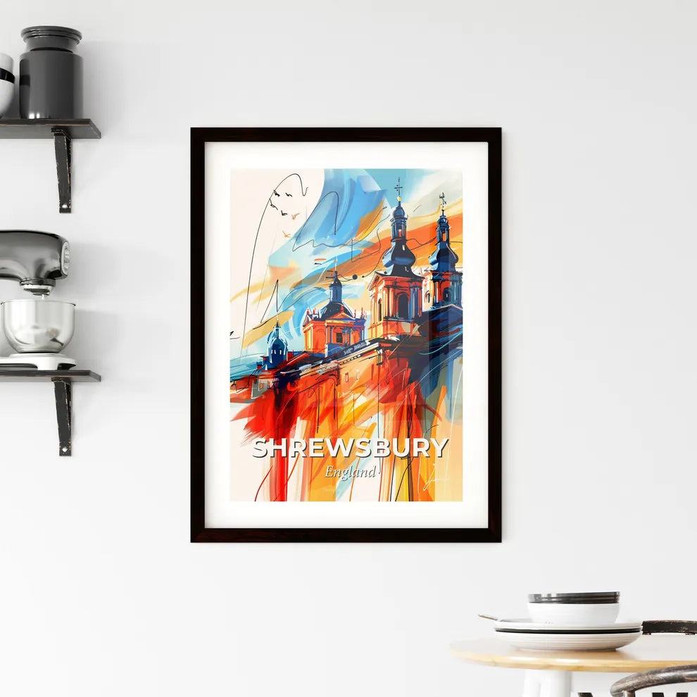 Vibrant Shrewsbury, England Framed Print