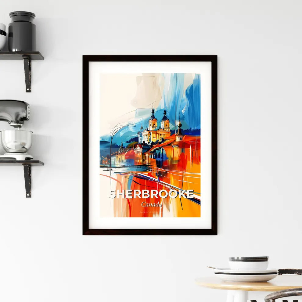 Vibrant Sherbrooke, Canada Framed Print