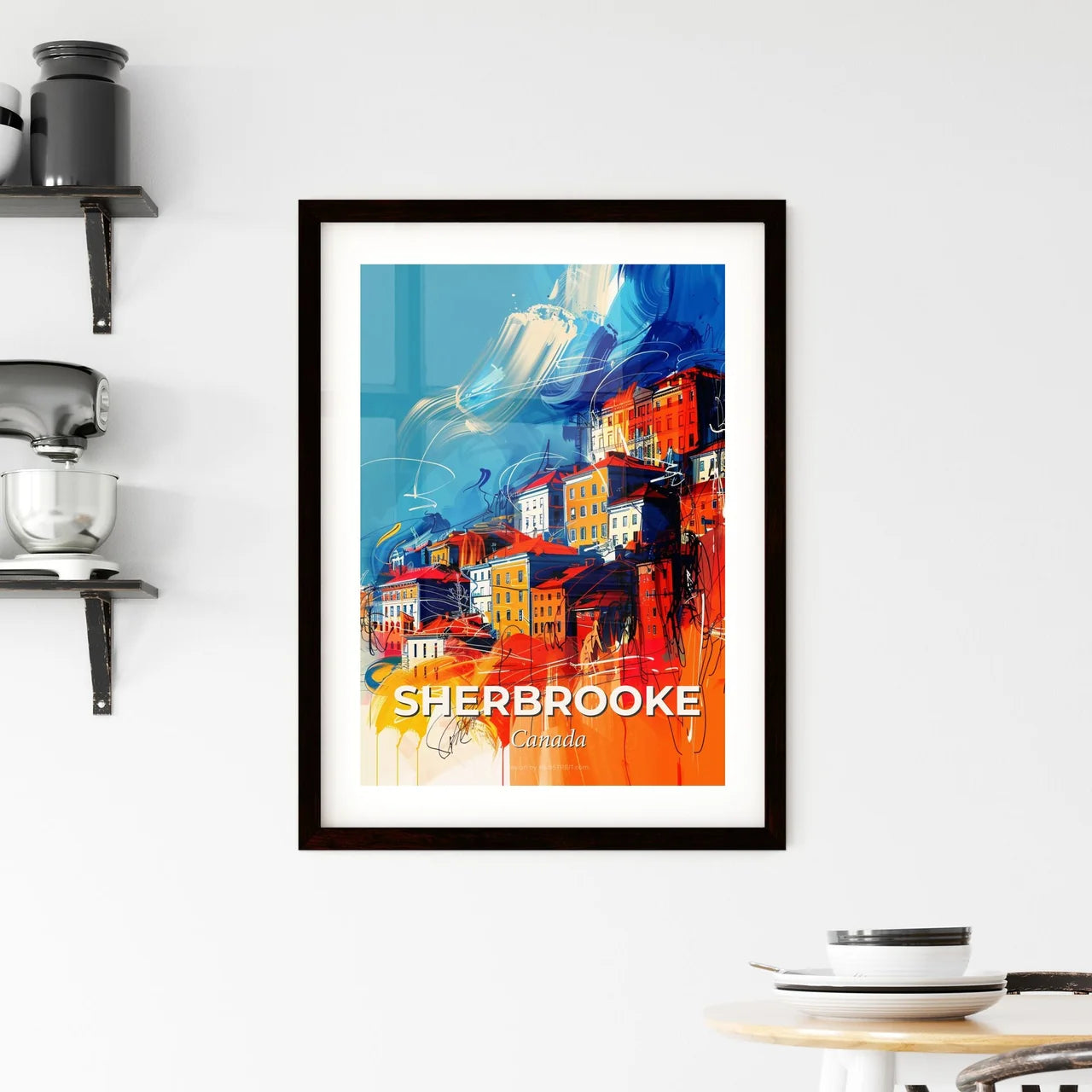 Vibrant Sherbrooke, Canada Framed Print