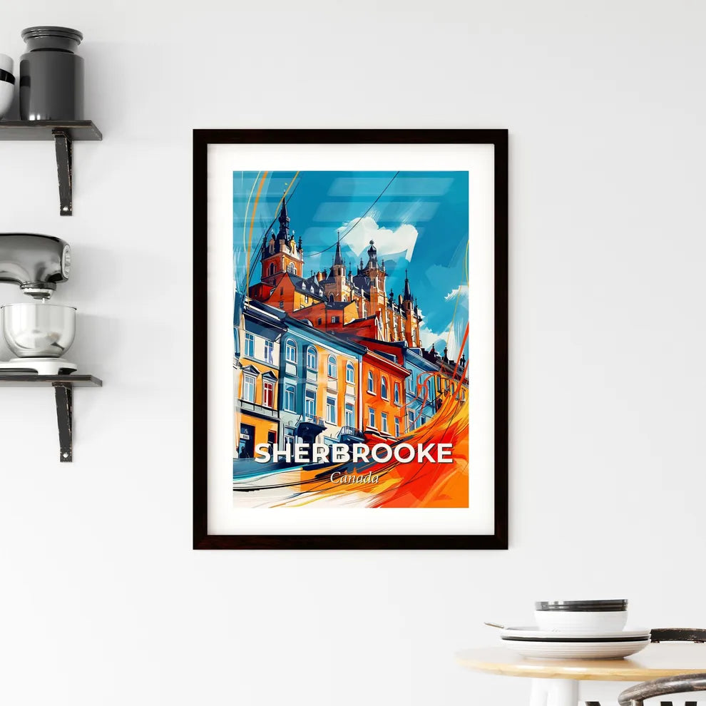 Vibrant Sherbrooke, Canada Framed Print