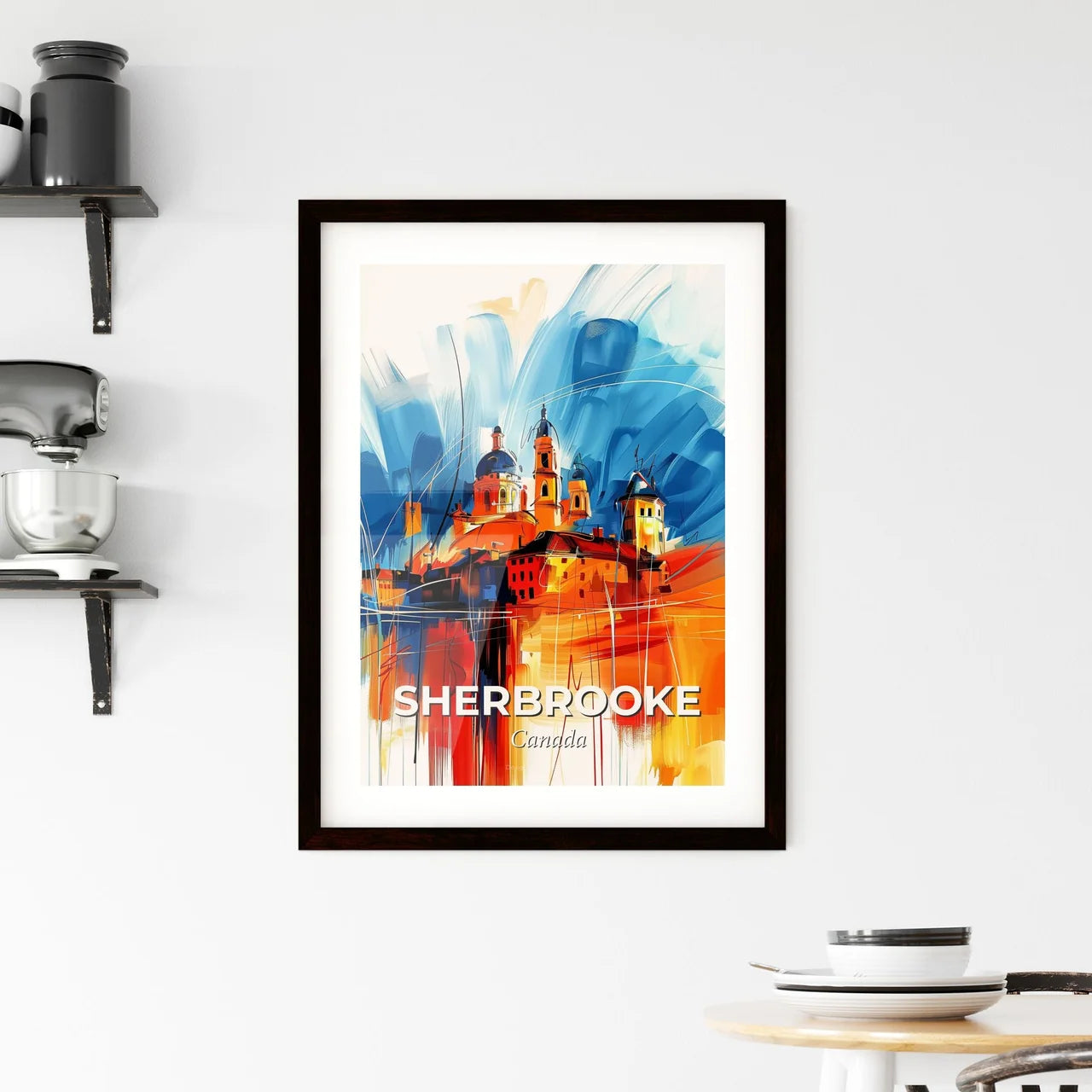 Vibrant Sherbrooke, Canada Framed Print
