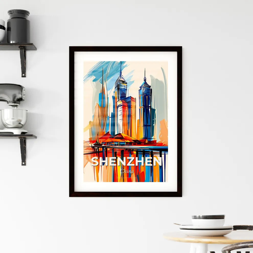 Vibrant Shenzhen, China Framed Print