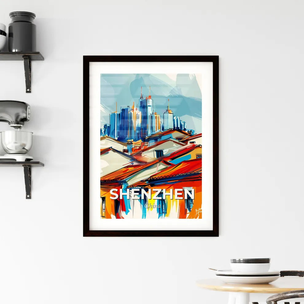 Vibrant Shenzhen, China Framed Print