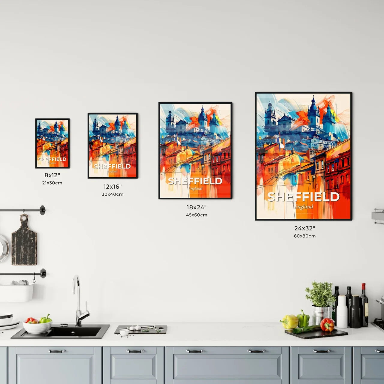 Vibrant Sheffield, England Kitchen Art