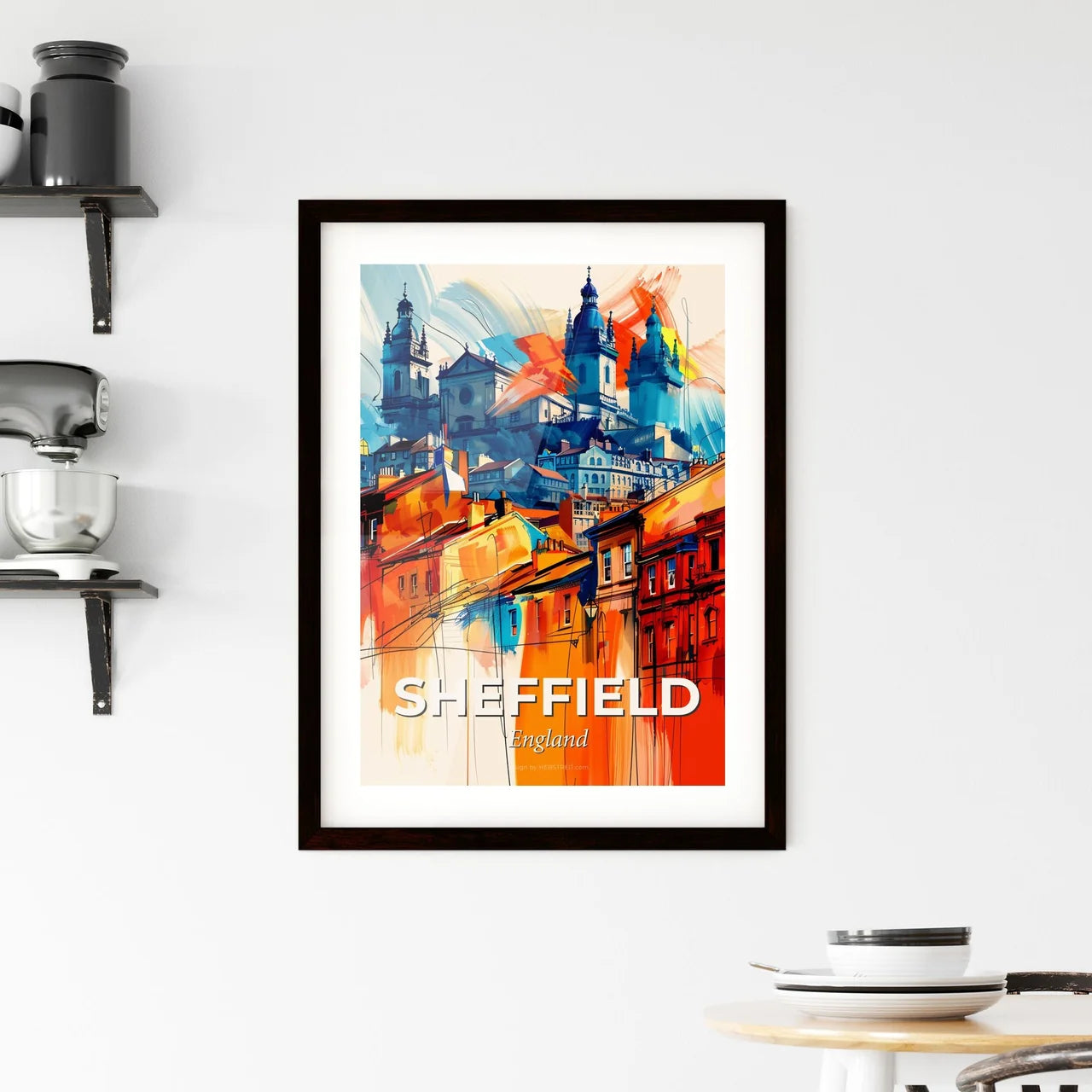 Vibrant Sheffield, England Framed Print