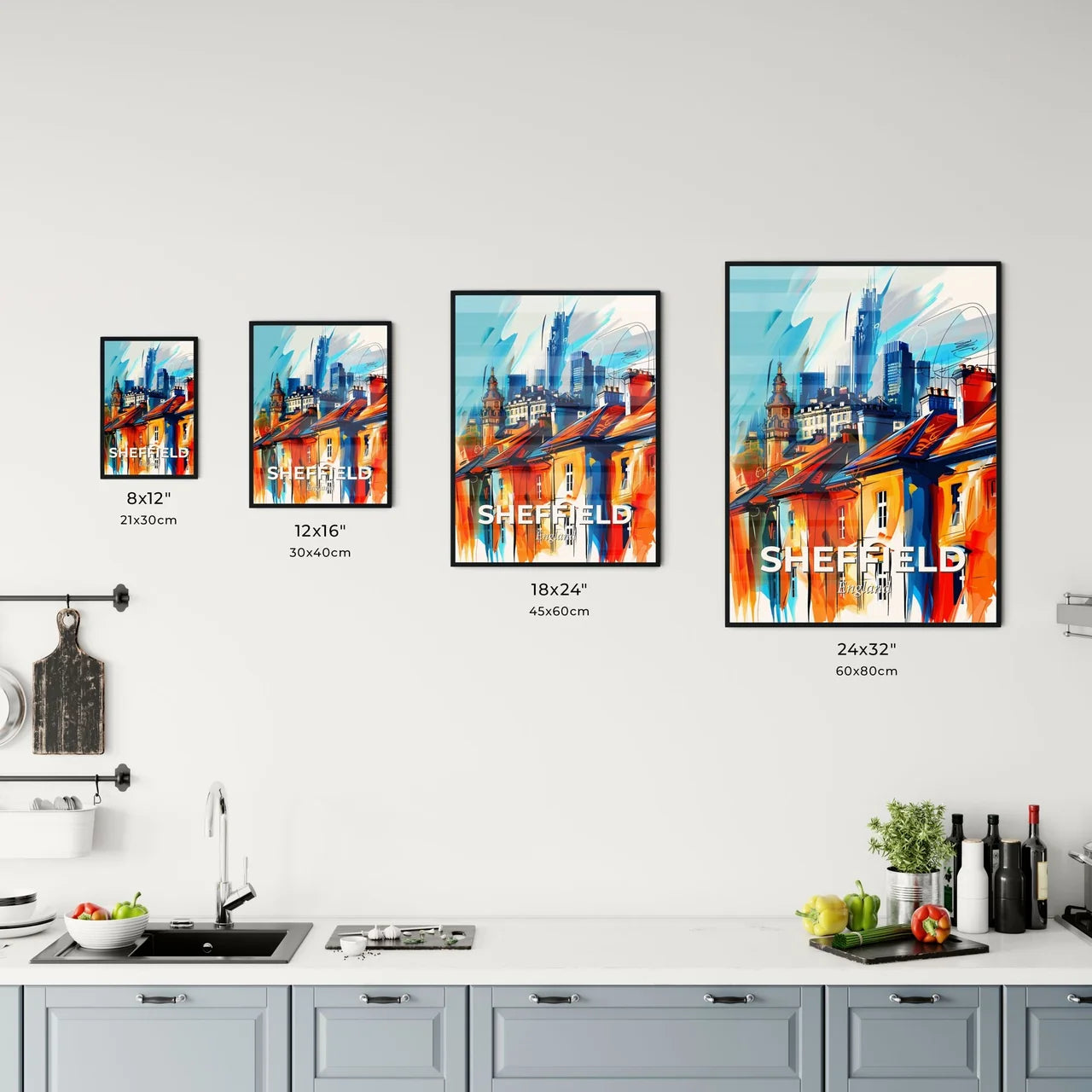 Vibrant Sheffield, England Kitchen Art