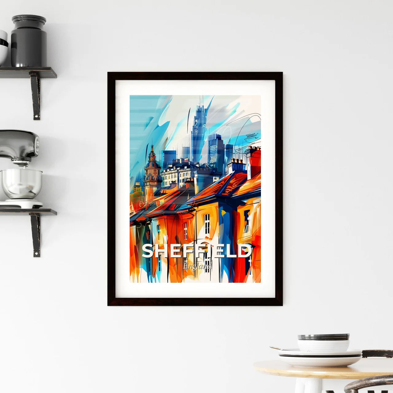 Vibrant Sheffield, England Framed Print