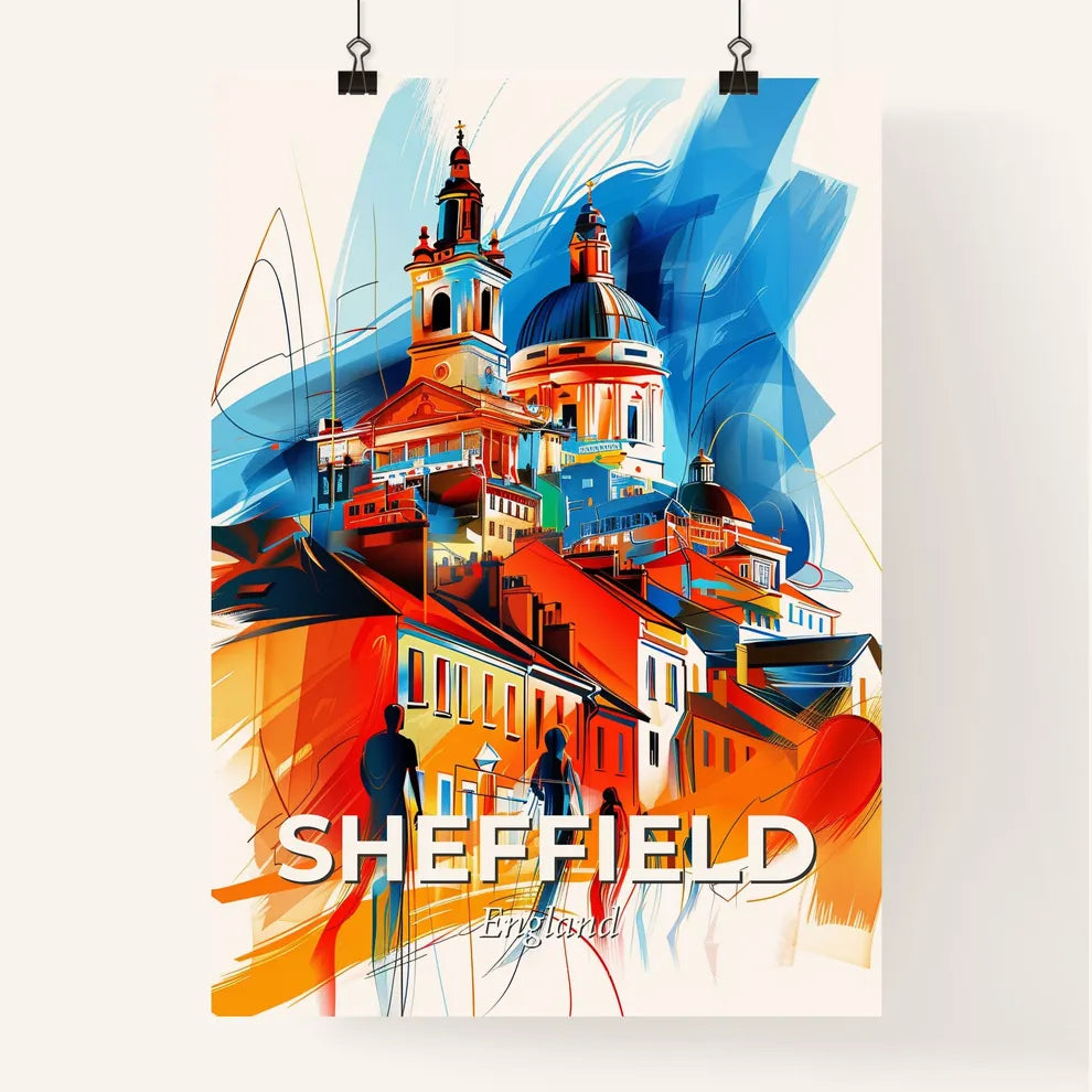 Vibrant Sheffield, England Poster