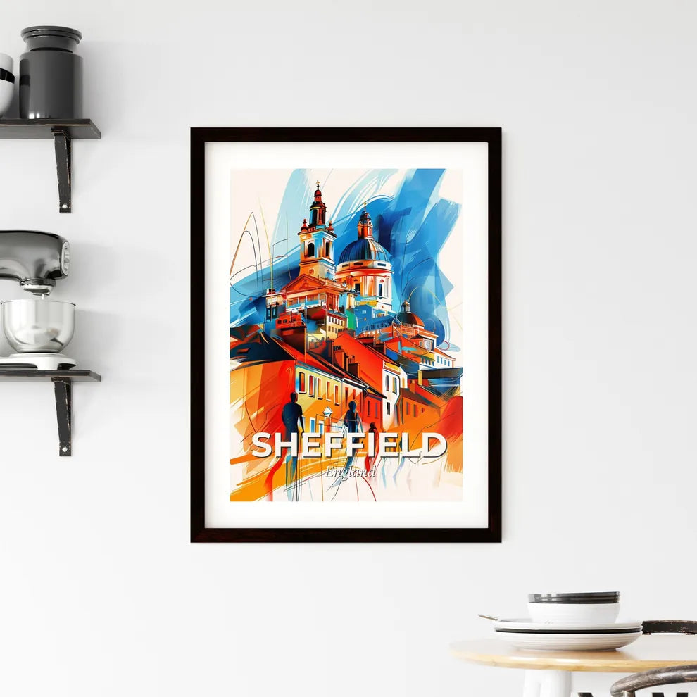 Vibrant Sheffield, England Framed Print