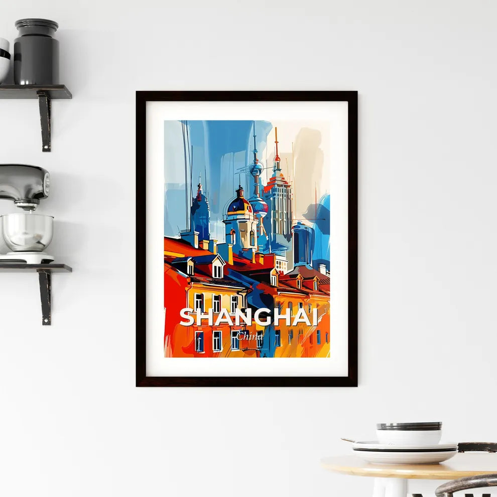 Vibrant Shanghai, China Framed Print