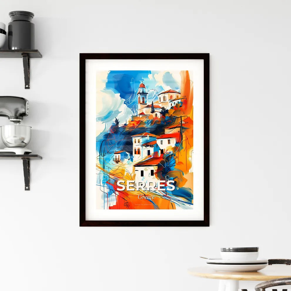 Vibrant Serres, Greece Framed Print