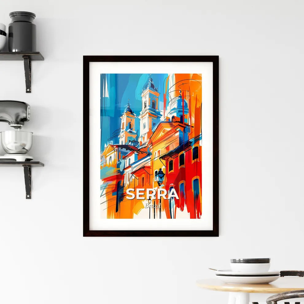 Vibrant Serra, Brazil Framed Print