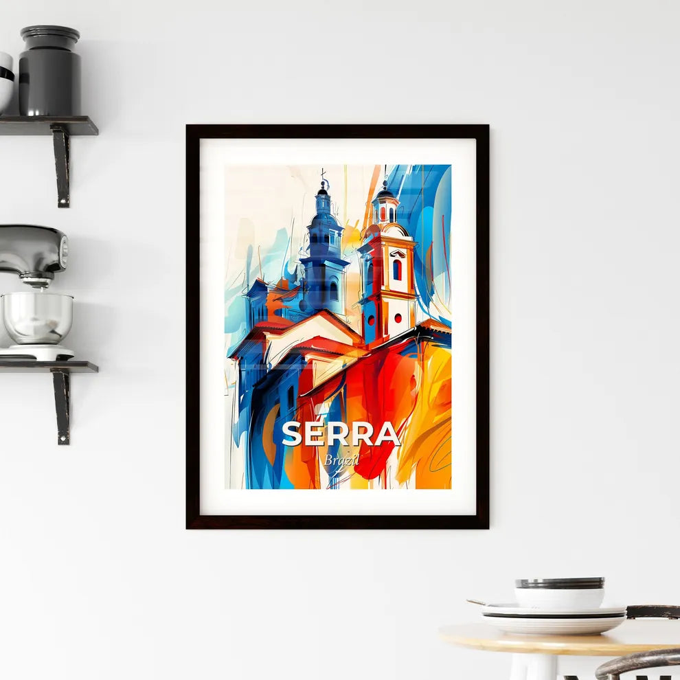 Vibrant Serra, Brazil Framed Print