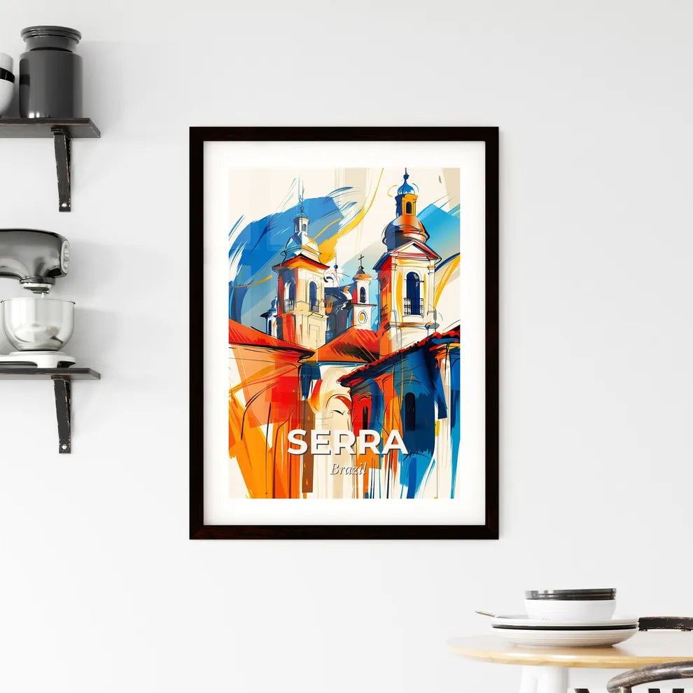 Vibrant Serra, Brazil Framed Print