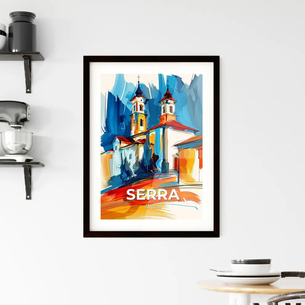 Vibrant Serra, Brazil Framed Print