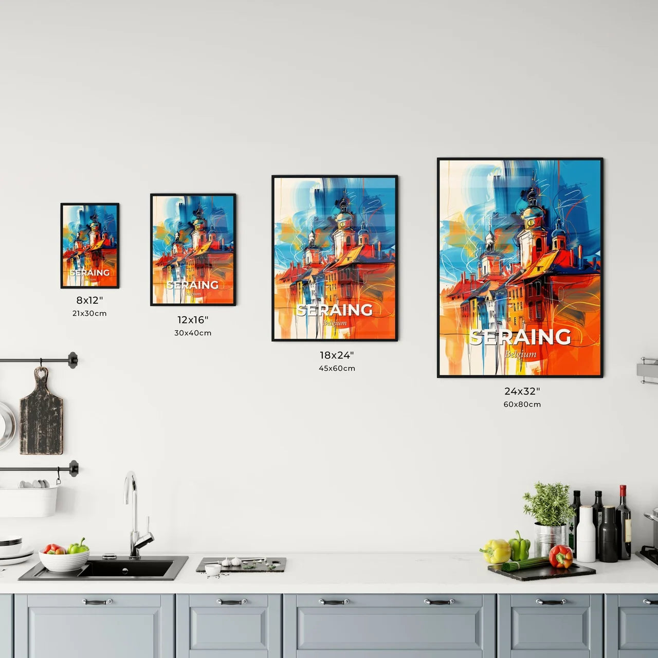 Vibrant Seraing, Belgium Kitchen Art