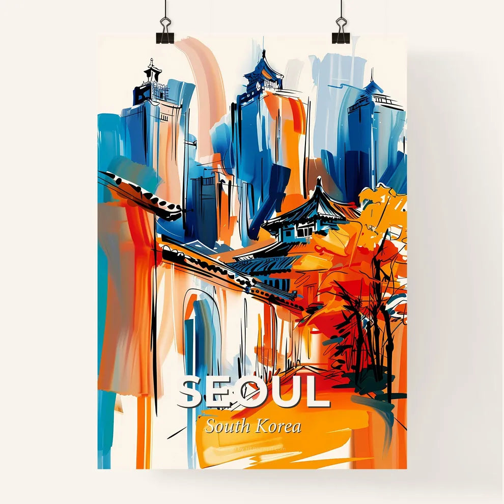 Vibrant Seoul, South Korea Poster