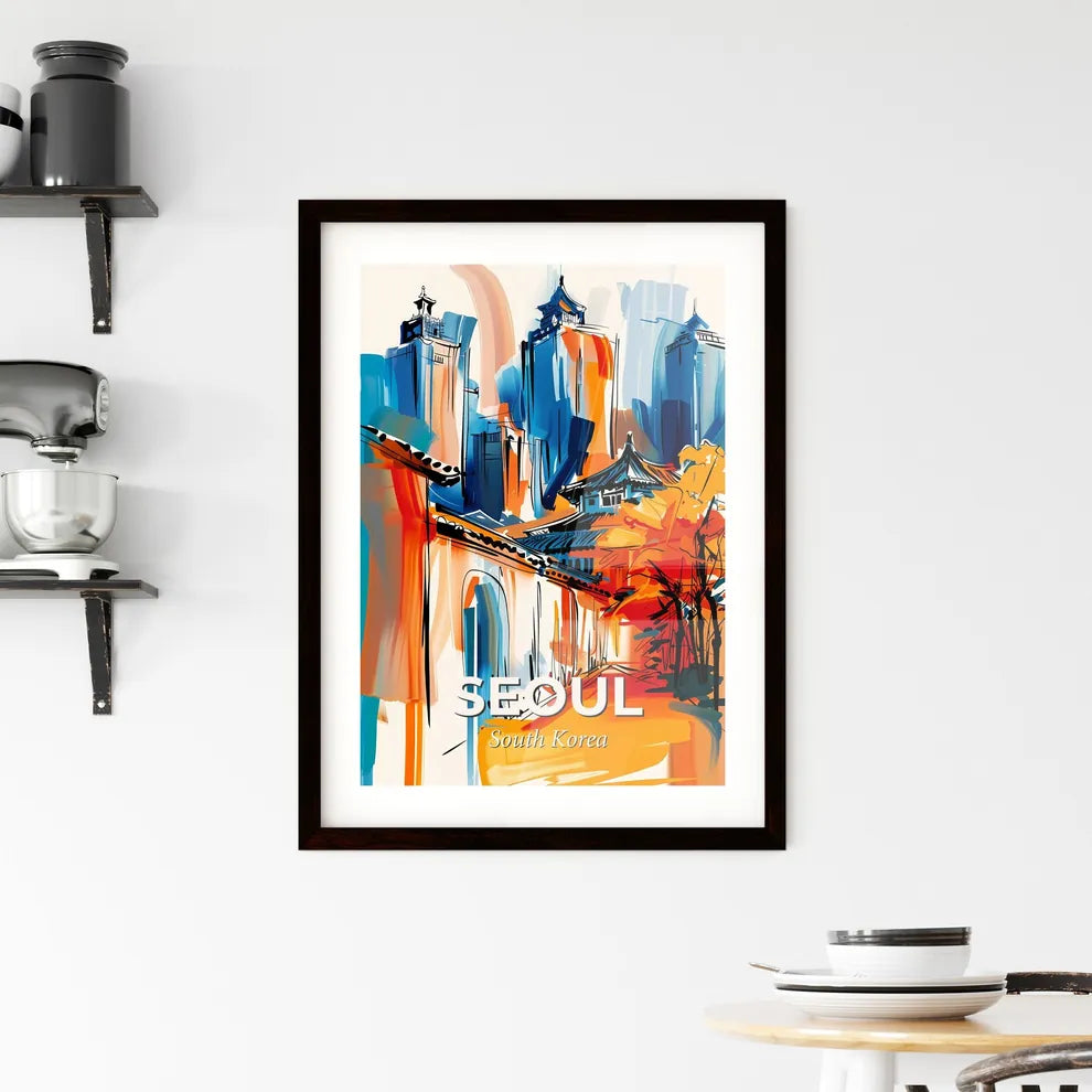 Vibrant Seoul, South Korea Framed Print