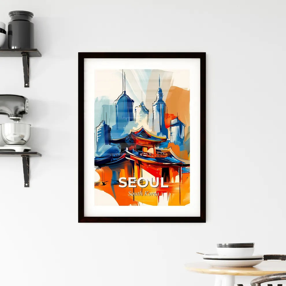 Vibrant Seoul, South Korea Framed Print