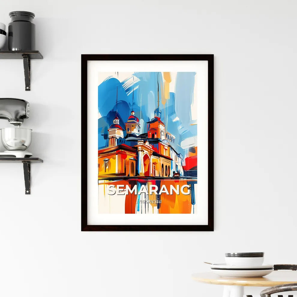 Vibrant Semarang, Indonesia Framed Print