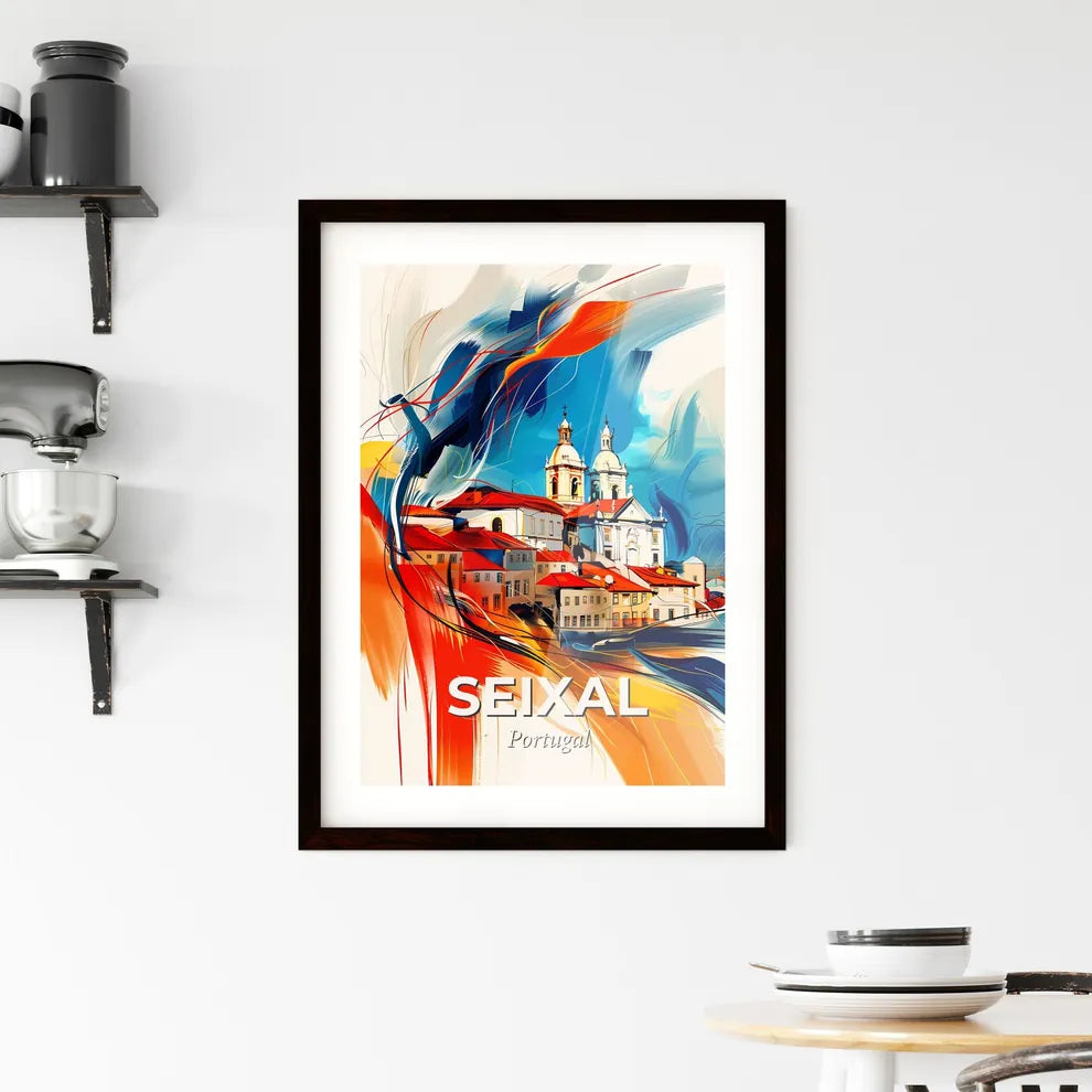 Vibrant Seixal, Portugal Framed Print