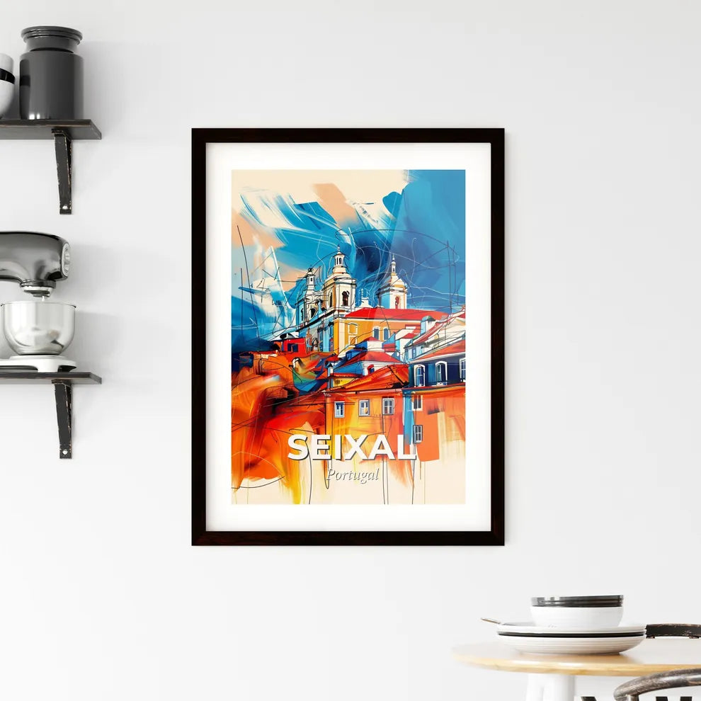 Vibrant Seixal, Portugal Framed Print