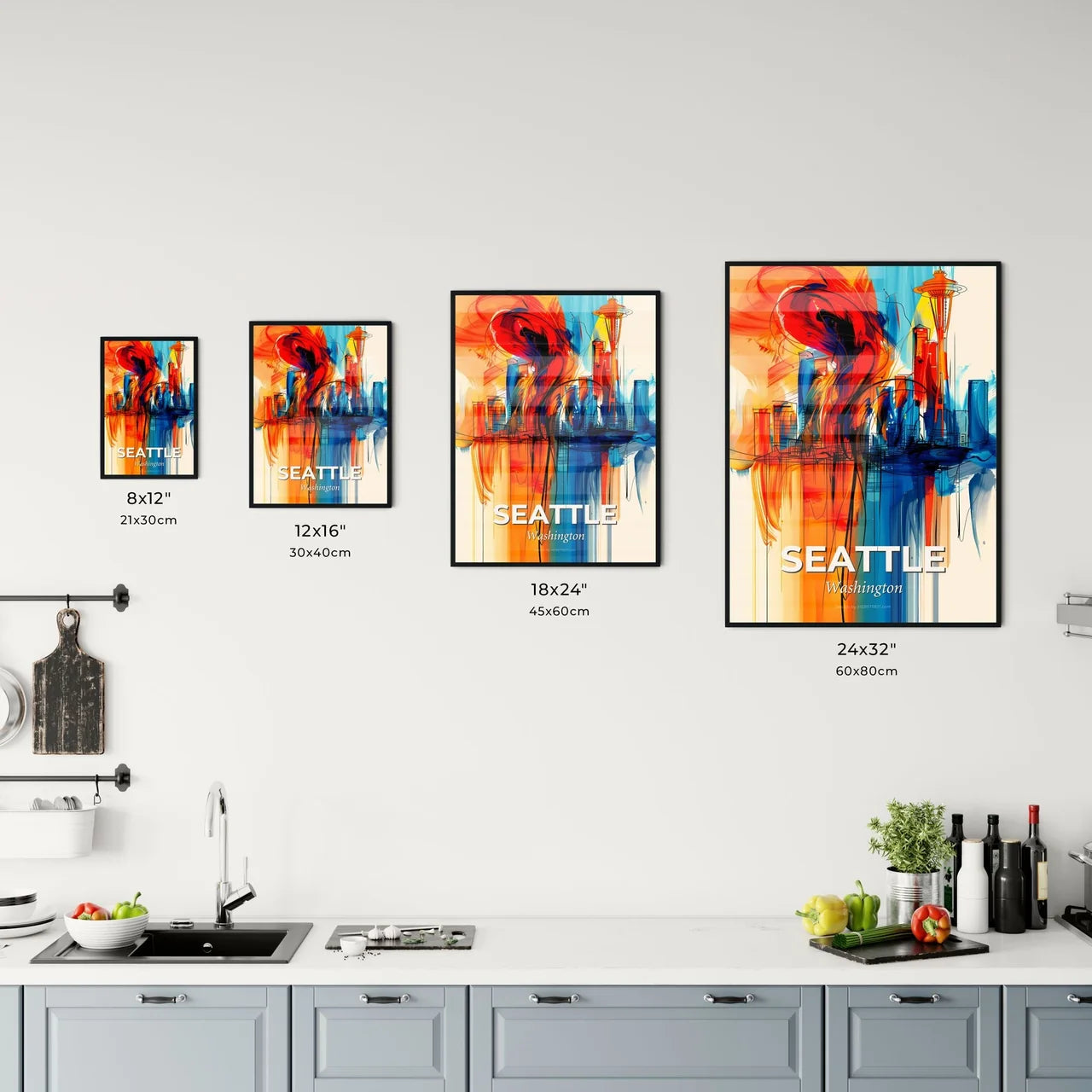 Vibrant Seattle, Washington Kitchen Art