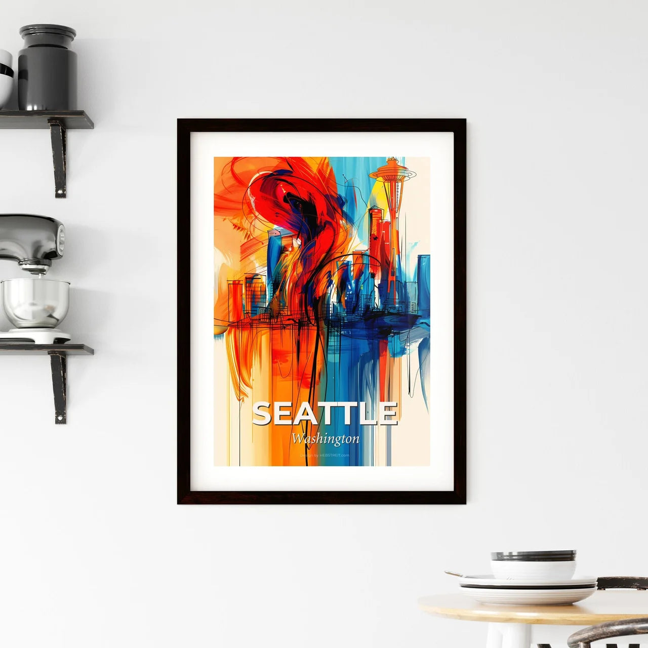 Vibrant Seattle, Washington Framed Print