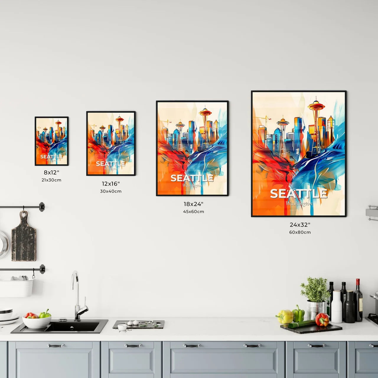 Vibrant Seattle, Washington Kitchen Art