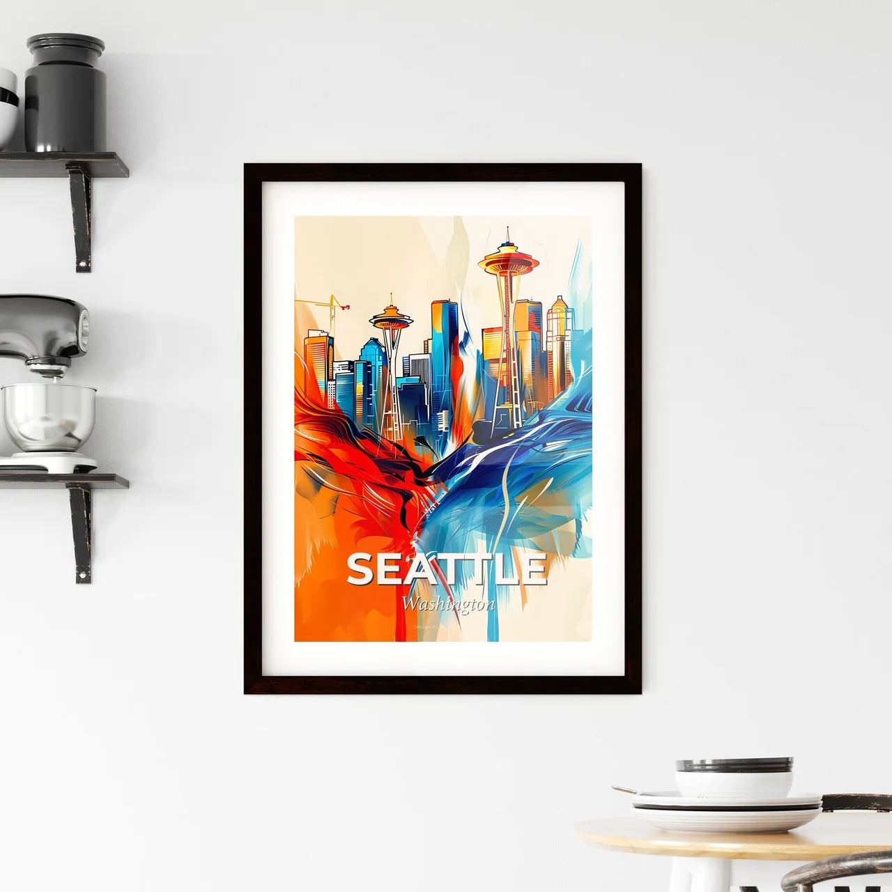 Vibrant Seattle, Washington Framed Print